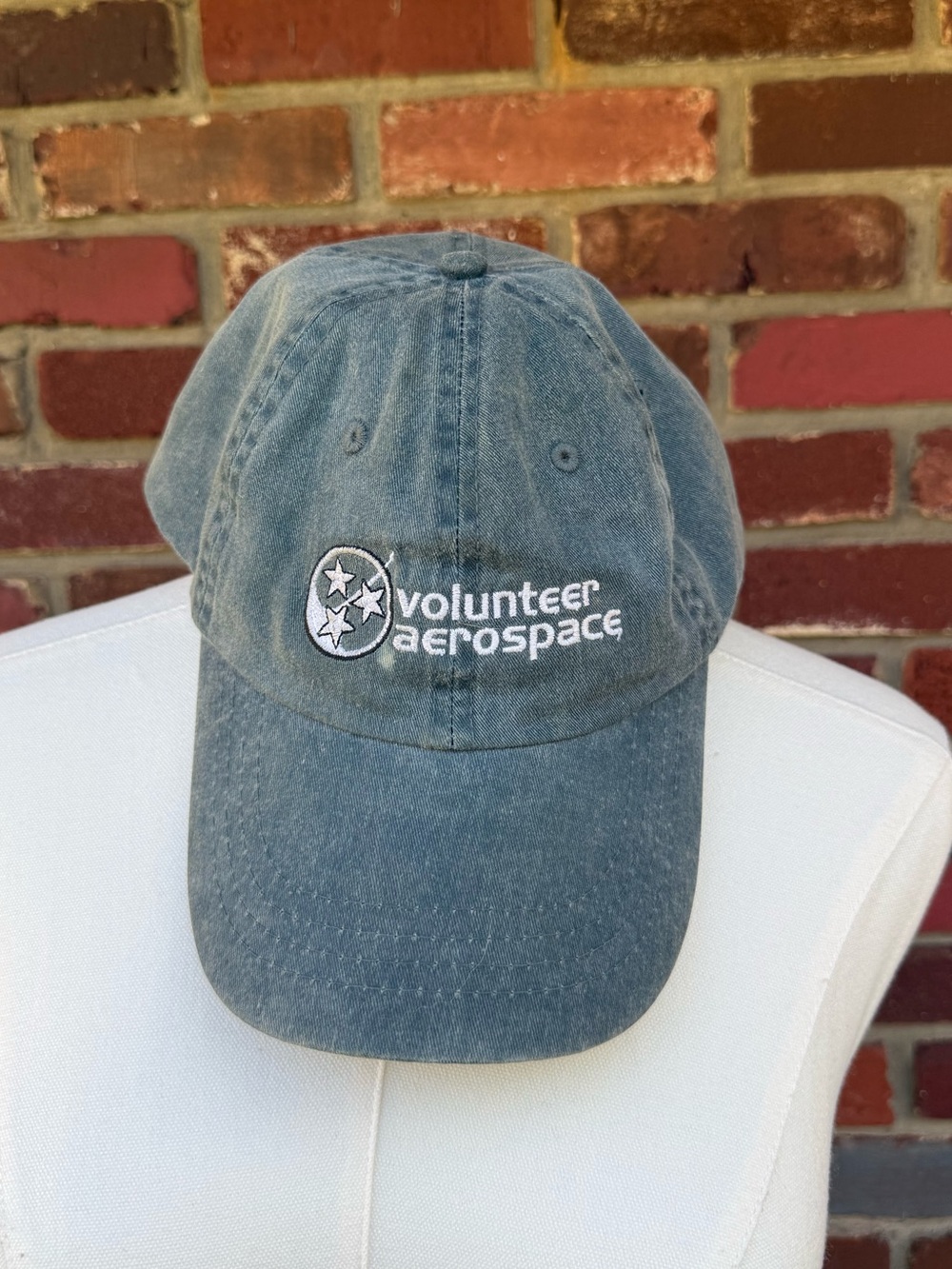 Washed Blue Volunteer Aerospace Baseball Cap with Tennessee Tri-Star Logo